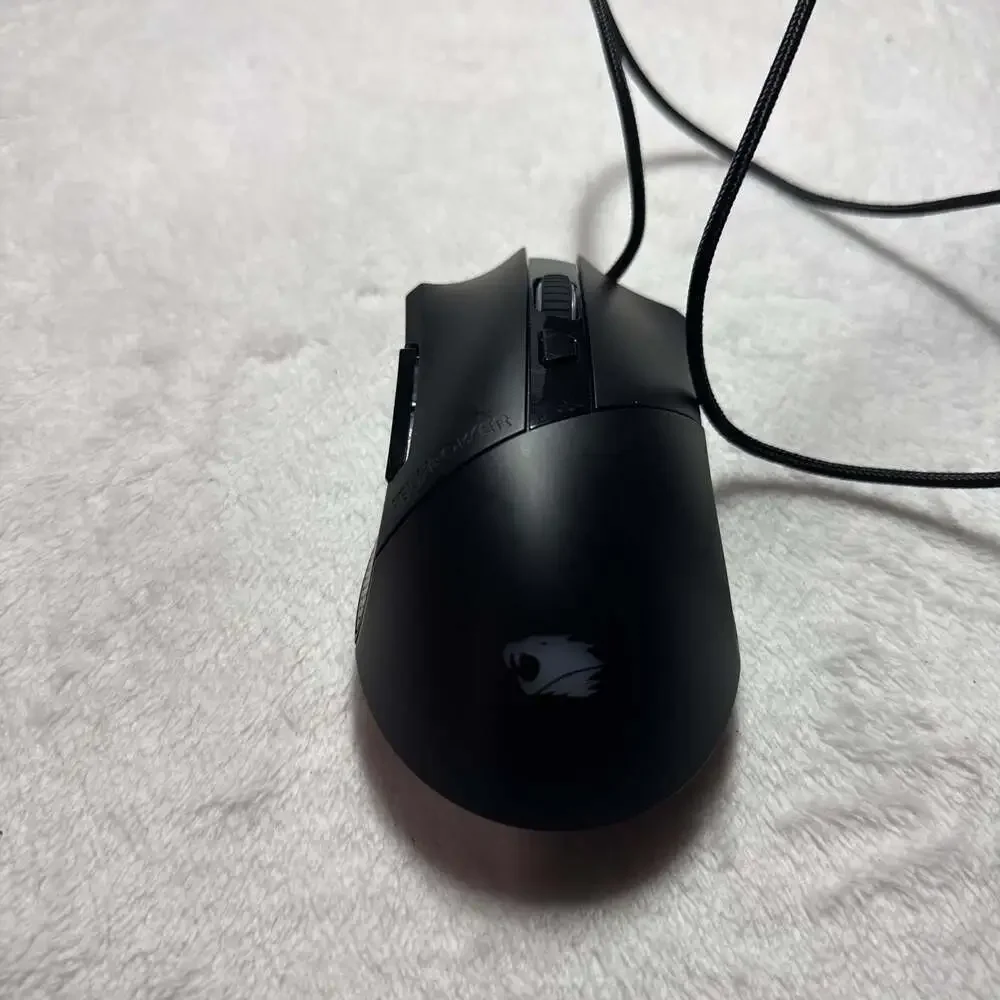 iBUYPOWER Black Wired USB Gaming Mouse with Braided Cable